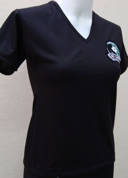 camiseta de uniforme gola v
